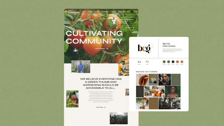 Cover image for Big City Gardener Brand ID & Web Redesign