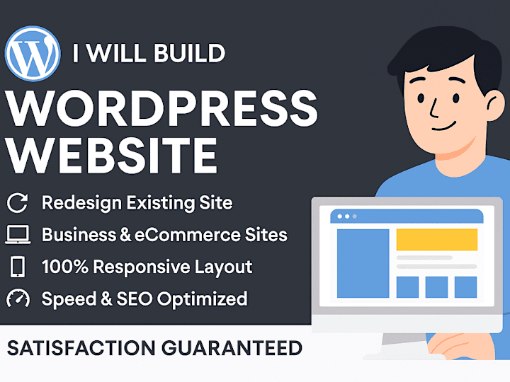 Cover image for I will build WordPress website redesign WordPress website 