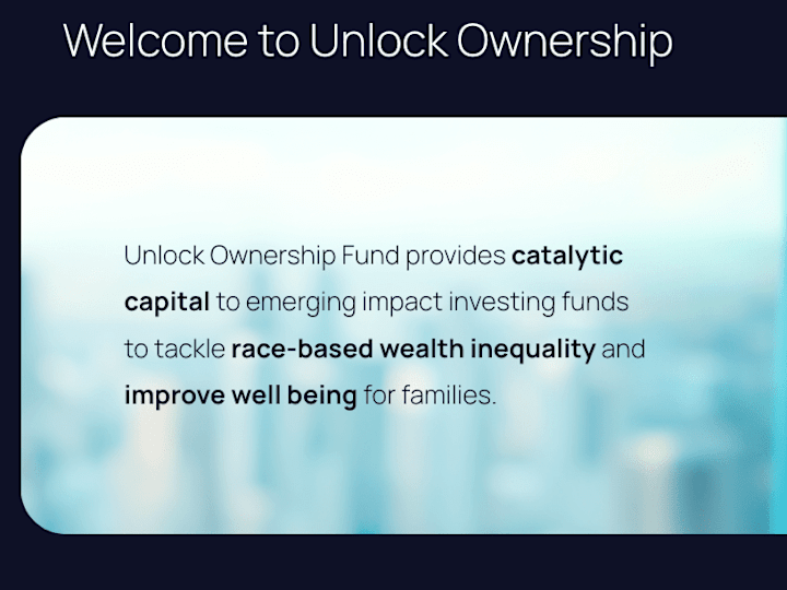 Cover image for Unlock Ownership Fund Pitch Deck