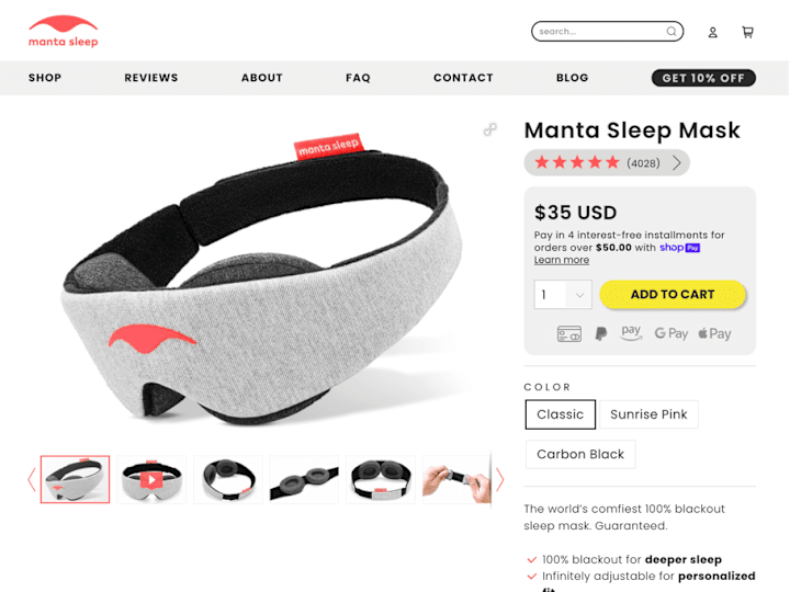 Cover image for Manta Sleep | Figma to Shopify Development 