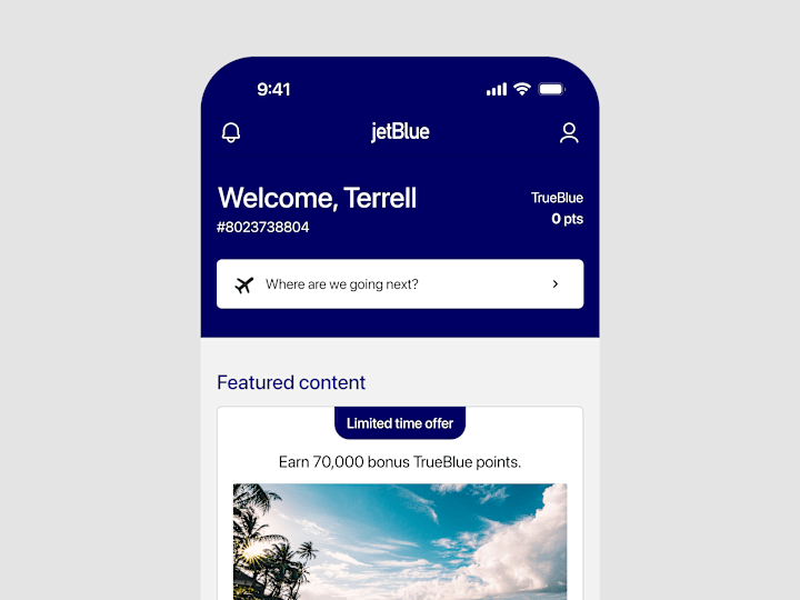 Cover image for JetBlue Airlines • Conceptual Redesign — Mobile Design