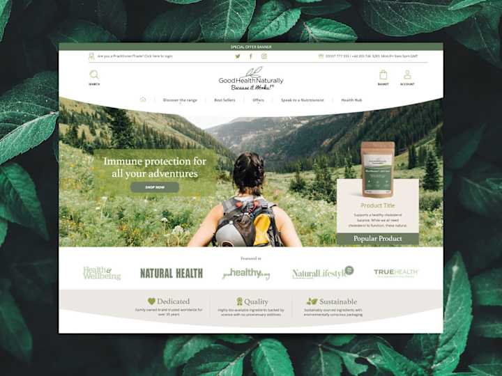 Cover image for Natural Health Retailer Website