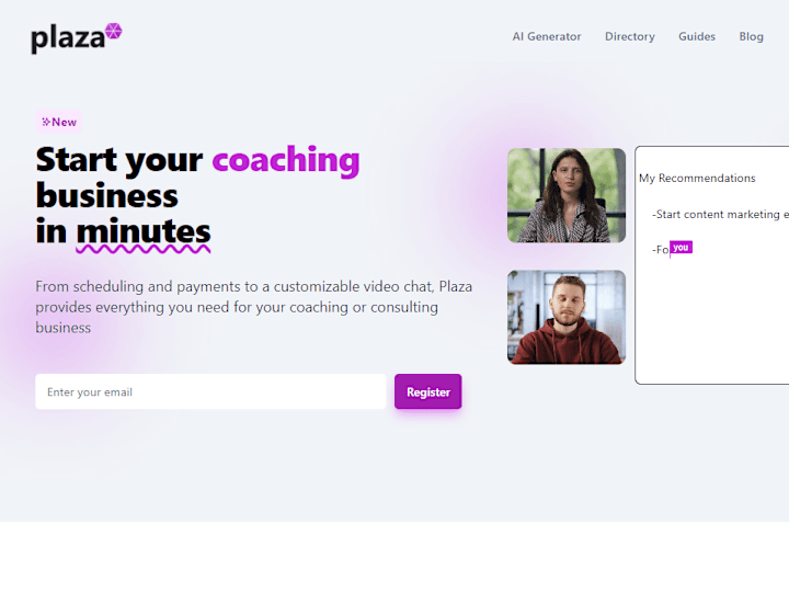 Cover image for Plaza All-in-One Coaching Platform