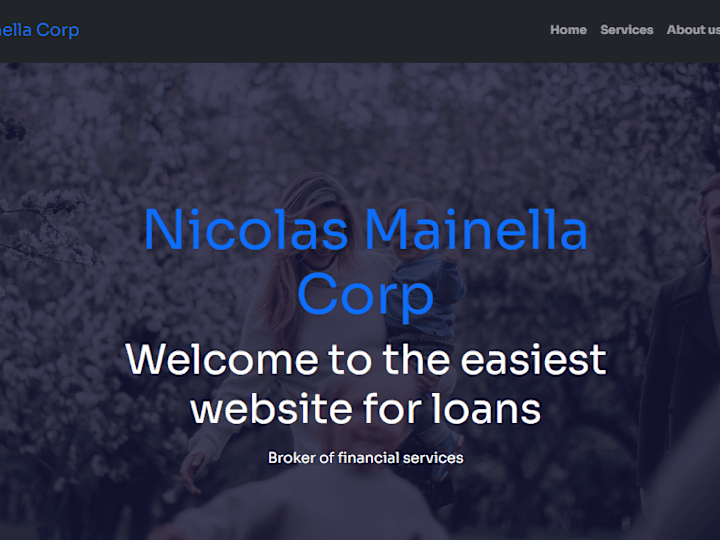 Cover image for Loans company website