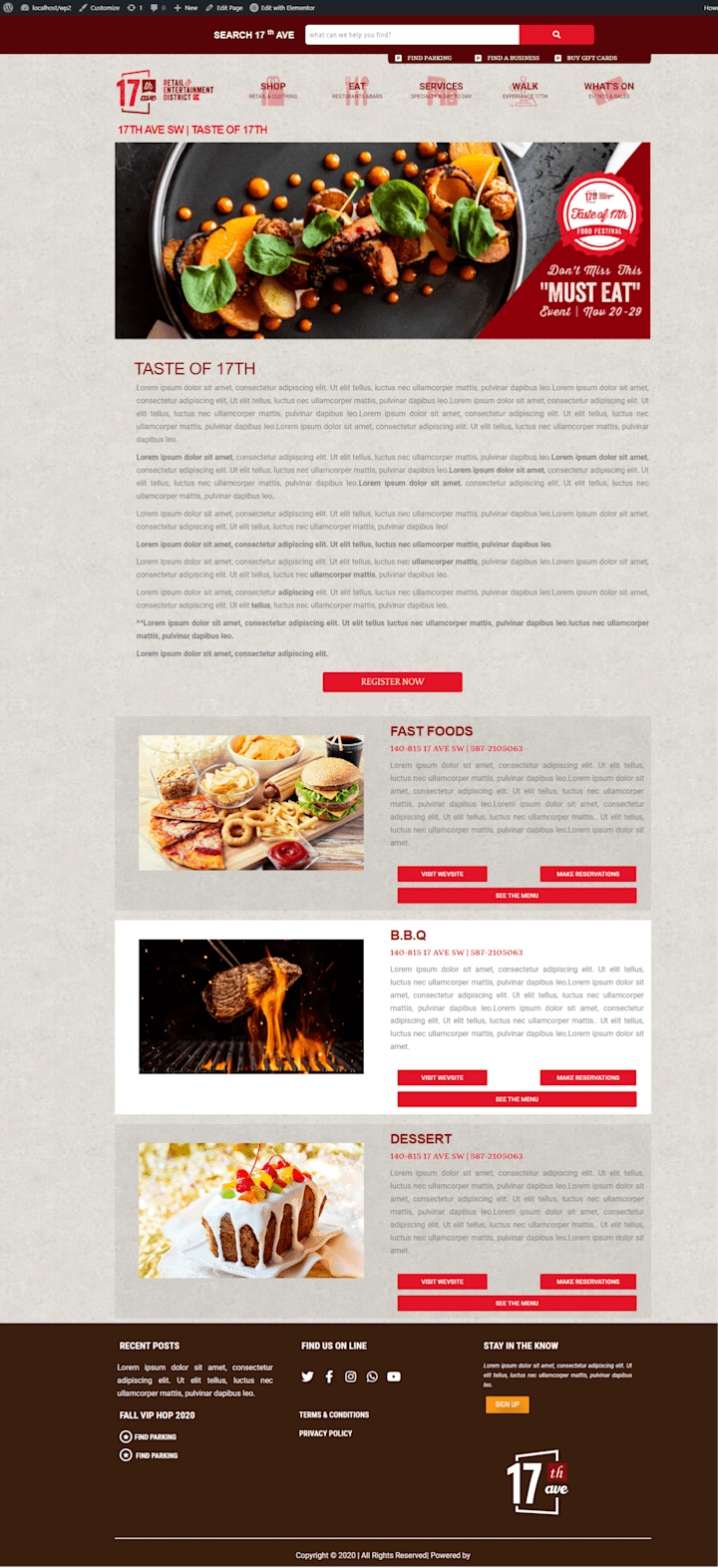 Cover image for Restaurant Responsive Landing Page Elementor