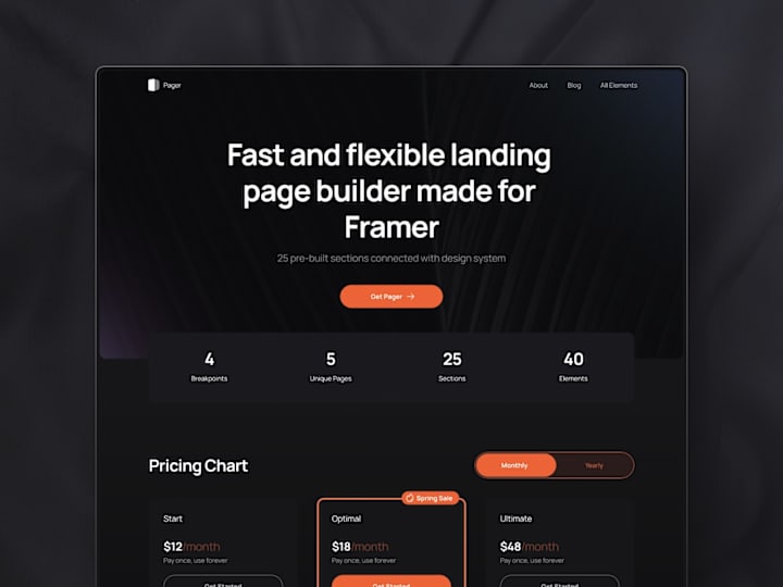 Cover image for Pager — Framer Landing Page Builder