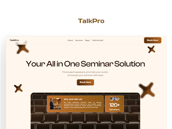 Cover image for TalkPro – Modern Landing Page for Communication Services