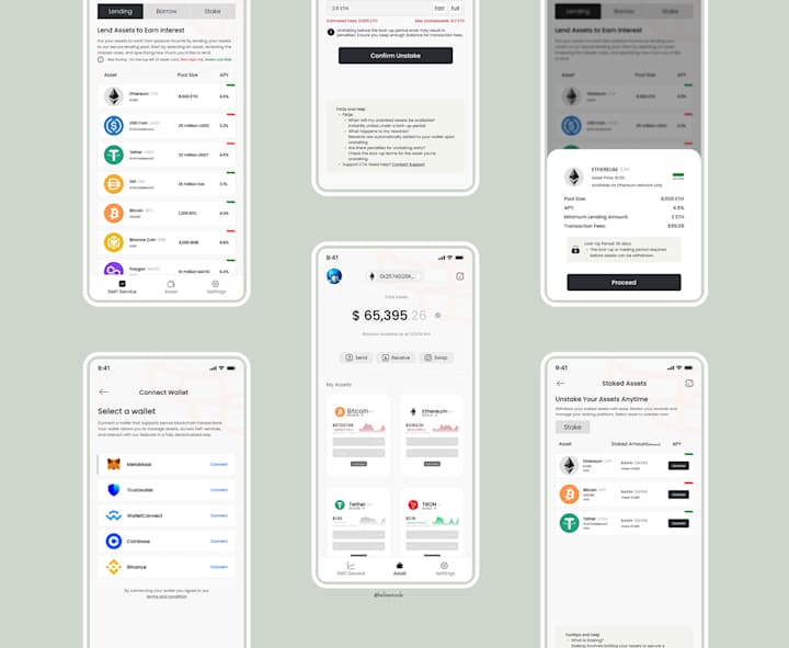 Cover image for DeFi App Mobile Interface Ui design :: Behance
