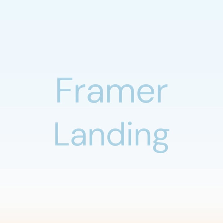 Cover image for Framer Landing Page