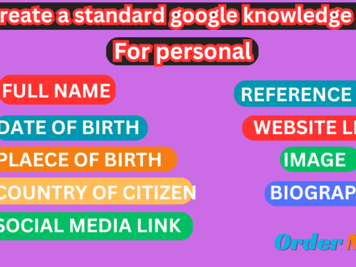 Cover image for I will create a standard google knowledge panel for personal