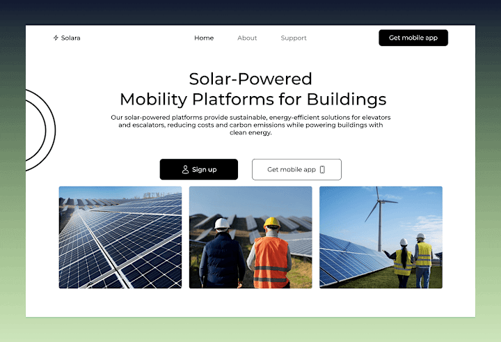 Cover image for Solar energy company landing page design