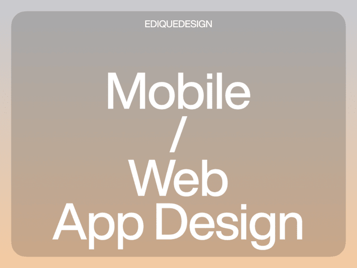 Cover image for Mobile/Web App Design