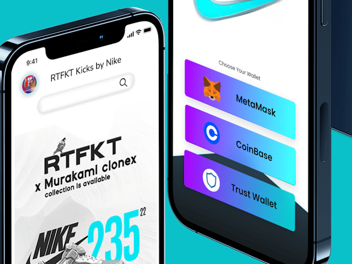 Cover image for Hi-Fidelity Figma Prototype : RTFKT : NFT Mobile Wallet 