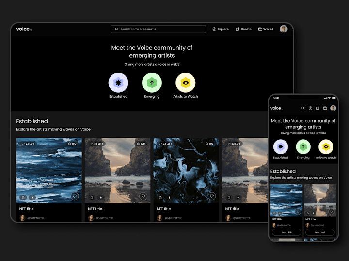 Cover image for Voice - NFT Marketplace
