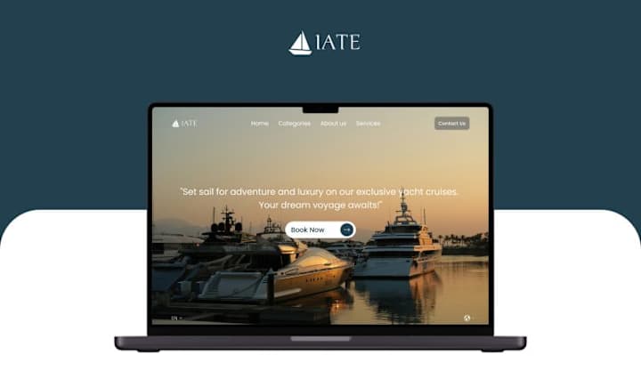 Cover image for IATE Luxury Yacht Cruise Landing Page Design