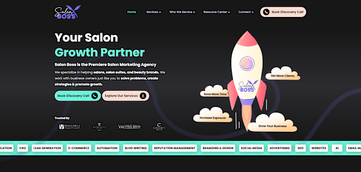 Cover image for Salon Boss Marketing - WebFlow