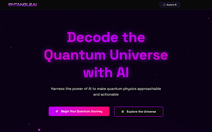 Cover image for EntangleAI - Quantum Physics Learning Platform