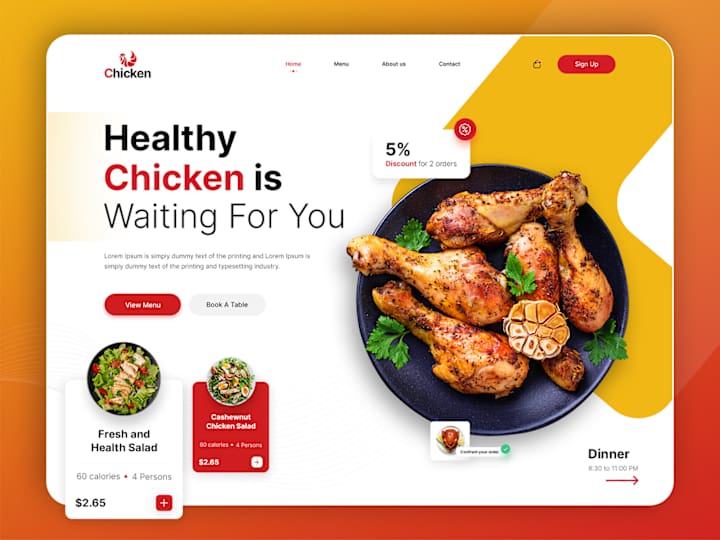 Cover image for Chicken Delivery Banner Design