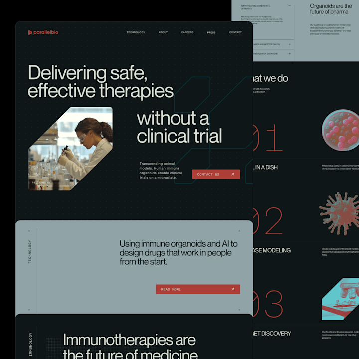 Cover image for Parallelbio Web Design