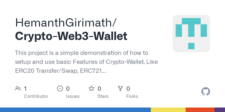 Cover image for HemanthGirimath/Crypto-Web3-Wallet