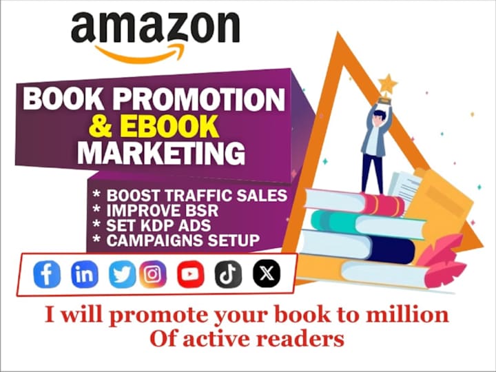 Cover image for Amazon book promotion | Ebook marketing | Kindle promotion