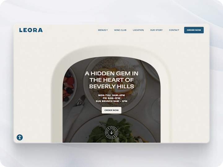 Cover image for Leora Cafe (Framer development + design)