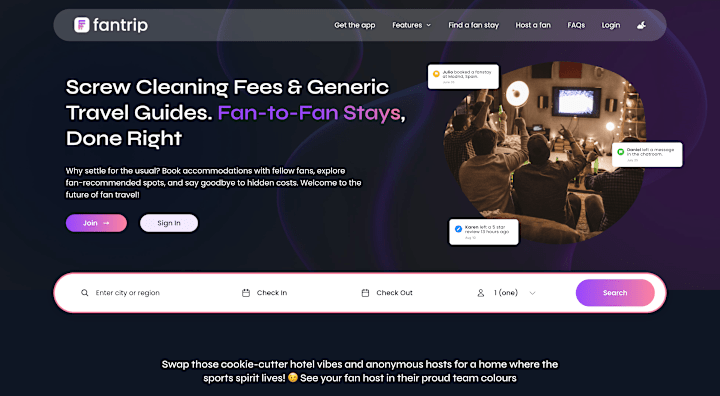 Cover image for An airbnb-like application software for fantrip