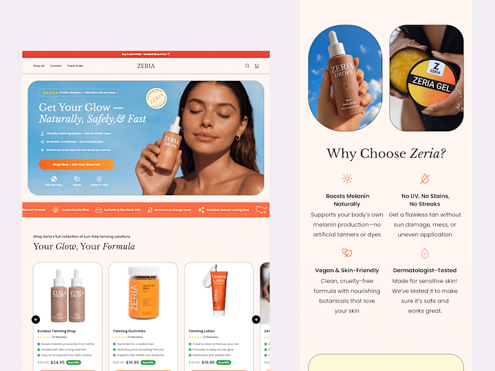 Cover image for GLOW DIFFERENT: A Sunless Tanning Page that Converts