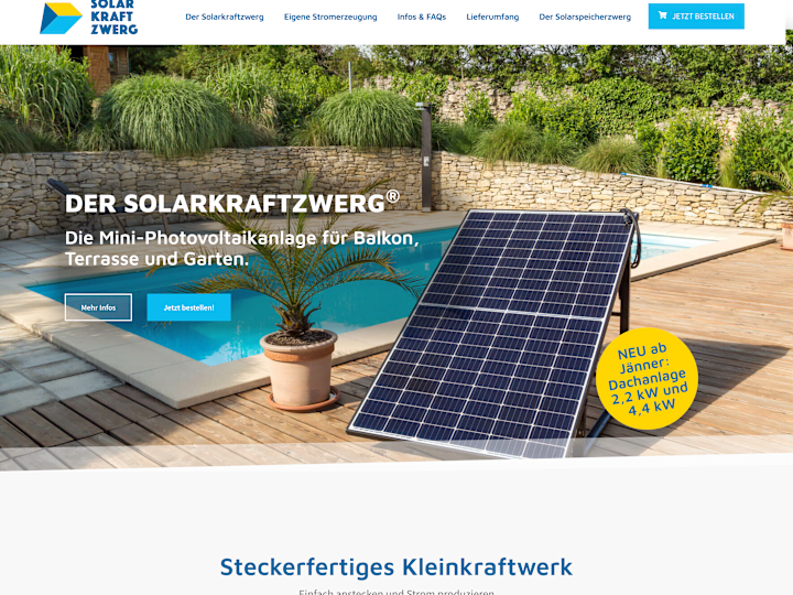 Cover image for Solarkraftzwerg Landing Page