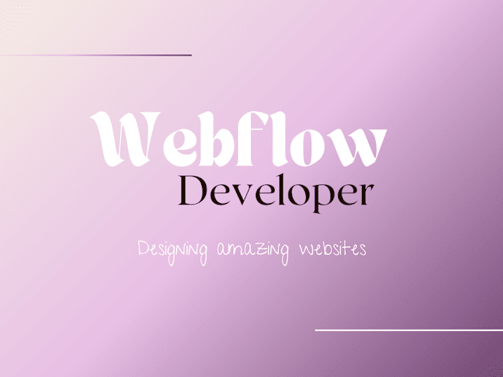 Cover image for Design your Webflow website 