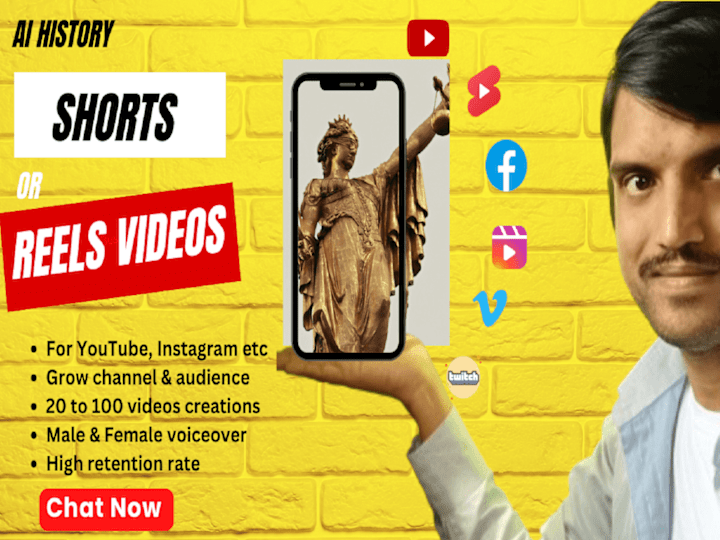 Cover image for viral faceless ai history shorts videos for youtube, instagram