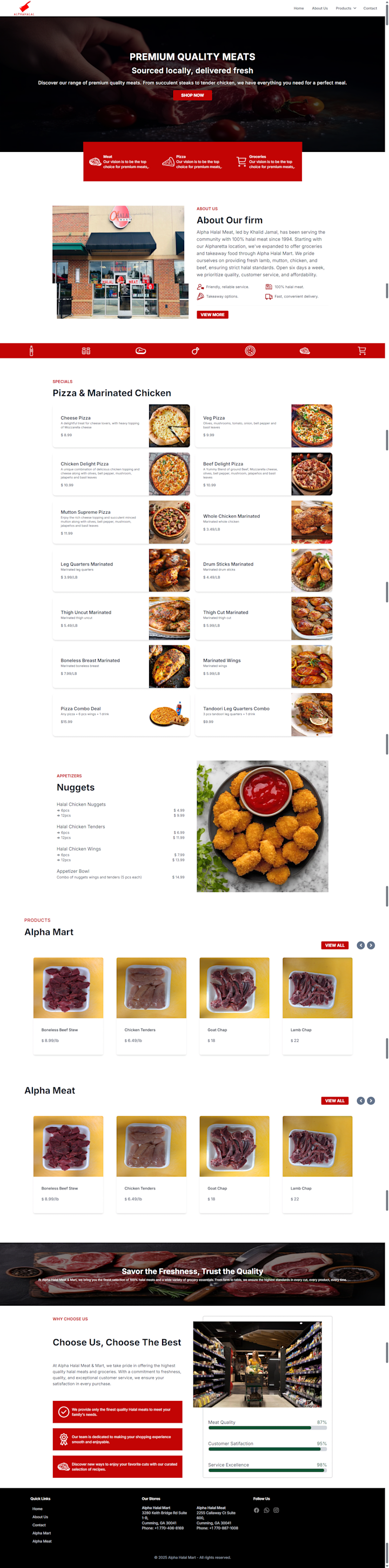 Cover image for  Alpha Mart - Meat & Grocery Website