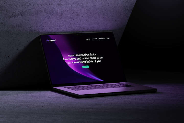 Cover image for Realm Headphones- Brand Identity Design