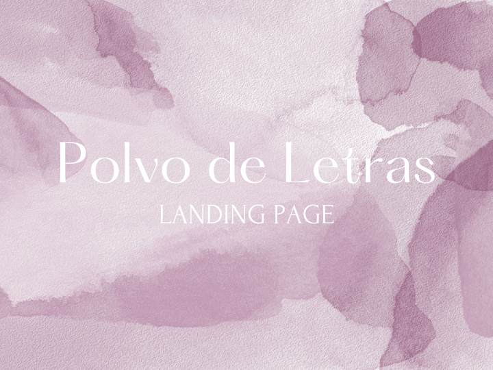 Cover image for 🖋️ “Polvo de Letras” Landing Page