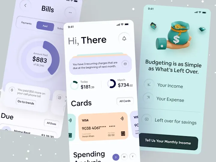 Cover image for ux ui design for Personal Finance app