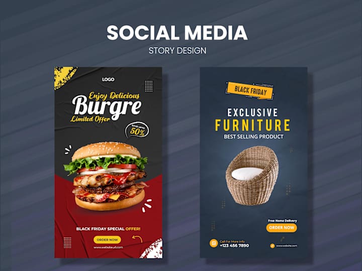 Cover image for I will design creative Instagram and Facebook story designs