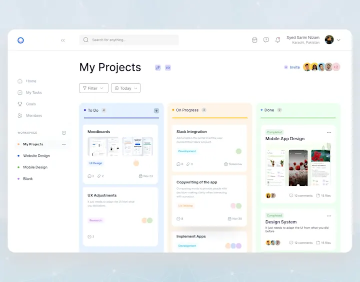 Cover image for Project Management SaaS UI