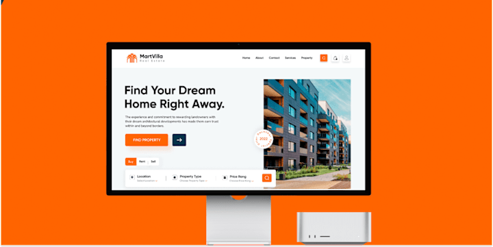 Cover image for MartVilla -  Website UI Design for Realestate Business 