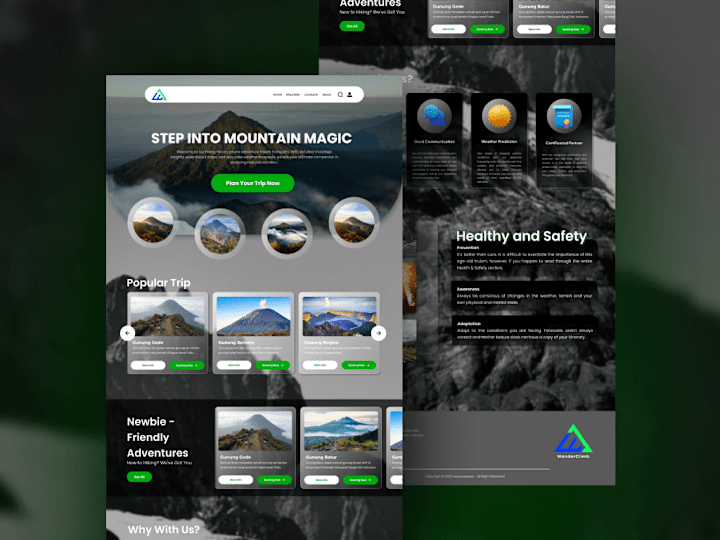 Cover image for WanderClimb | Travel Website | UI Design