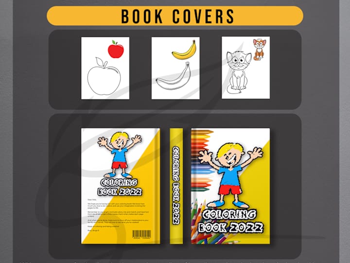 Cover image for Book/Ebook Cover Design and Coloring Page 