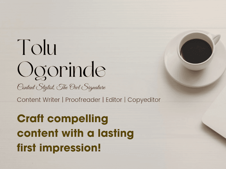 Cover image for Craft compelling content with a lasting first impression. 