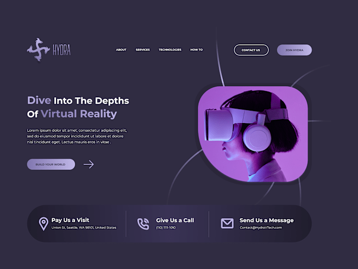 Cover image for Webflow Website Redesign for Virtual Reality Brand - Hydra