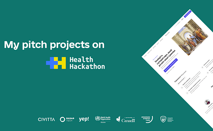 Cover image for My pitch projects on Health Hackathon 2022 on Behance