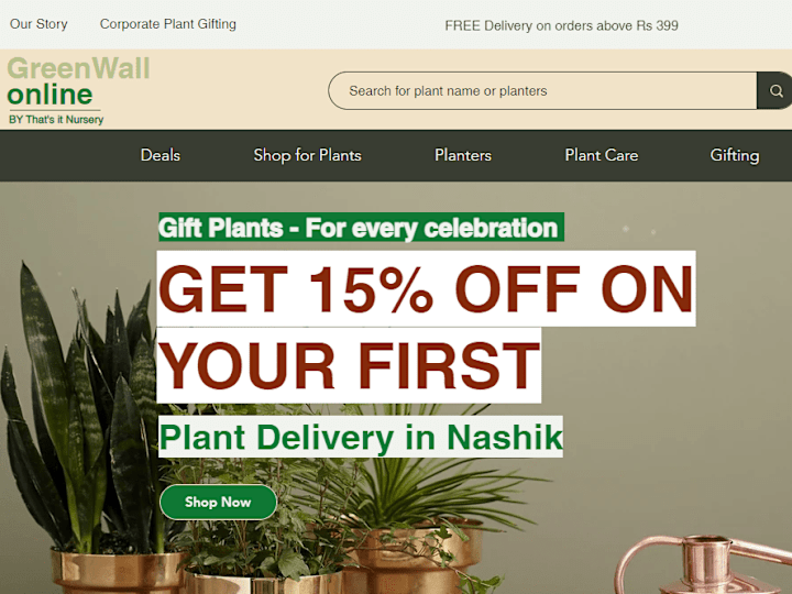 Cover image for Plants gifting website