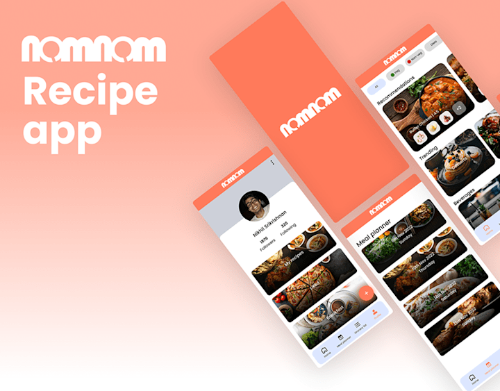 Cover image for nomnom | Food Recipe App | App Design 