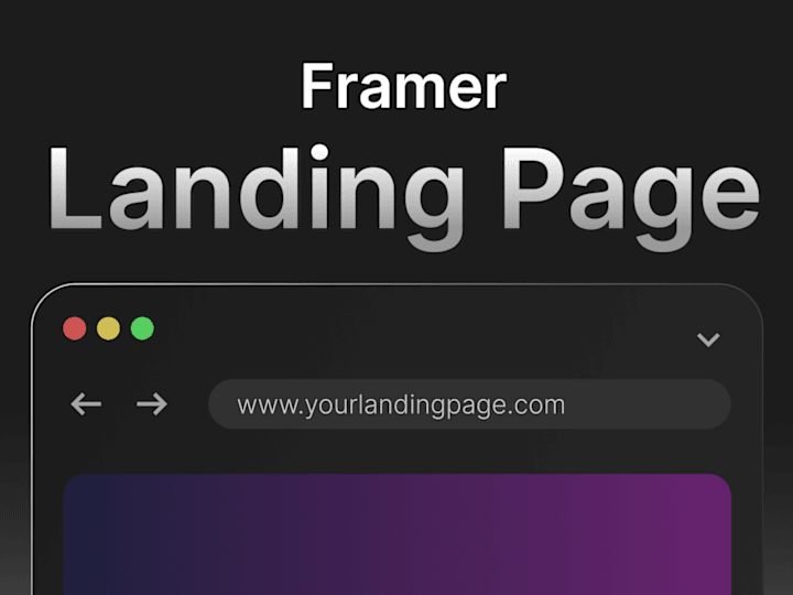 Cover image for Landing page in Framer (design + development)