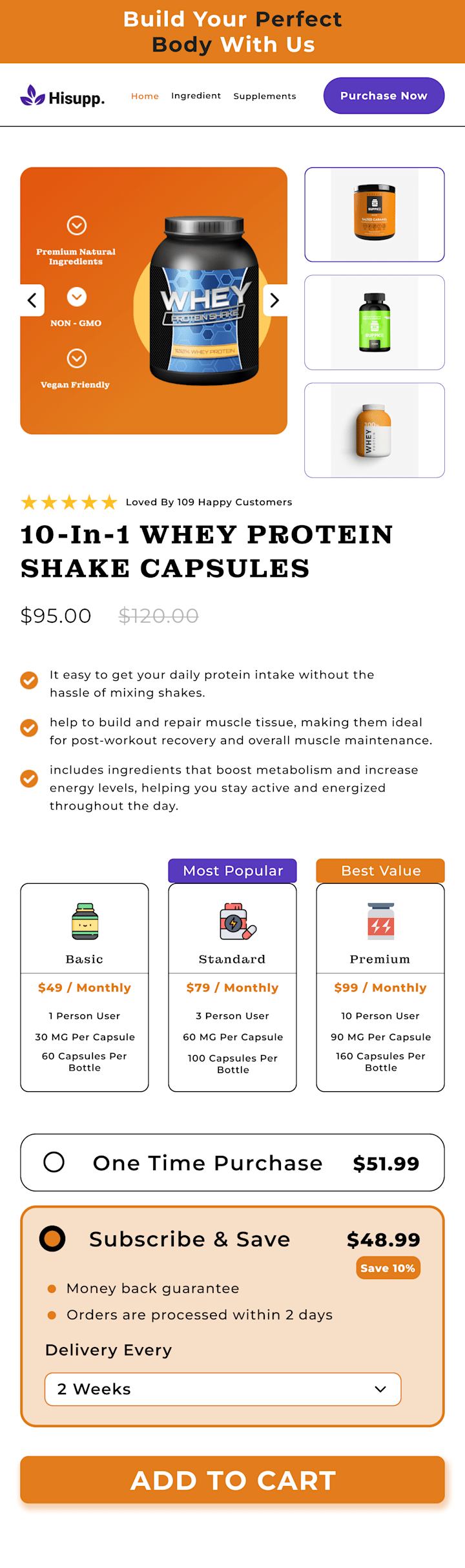 Cover image for Hissup Product Landing Page