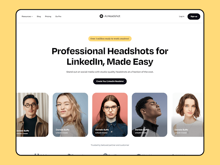 Cover image for Ai headshot generator web header