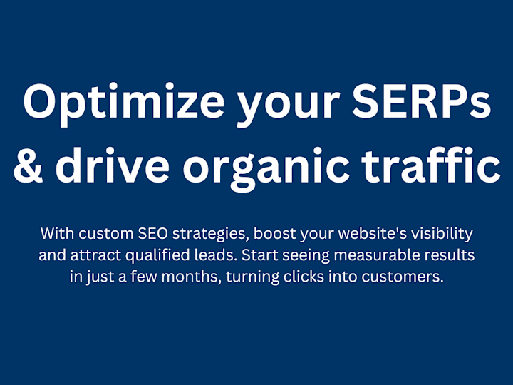 Cover image for Optimize your SERPs and drive organic traffic