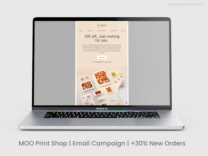 Cover image for MOO Print shop | Email Campaign | +30% orders